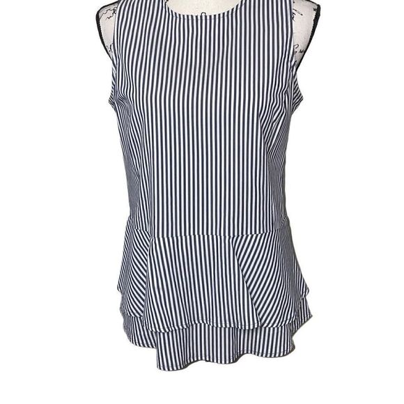 Michael Michael Kors Striped Peplum blouse, Size Small - Picture 3 of 8
